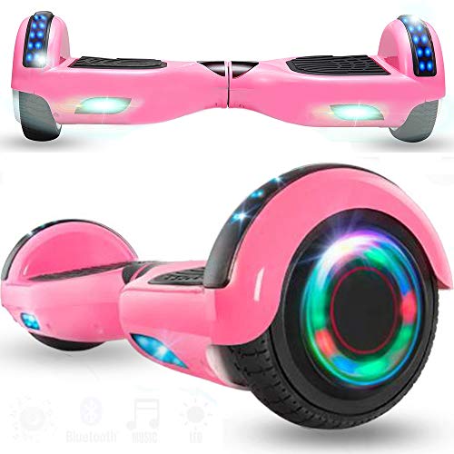 Magic Vida Skateboard Électrique Rose 6.5 Pouces avec Haut Parleur Bluetooth et LED Puissance 700W Auto-Équilibrage pour Enfants et Adultes Gyropode 2 Roues Cover