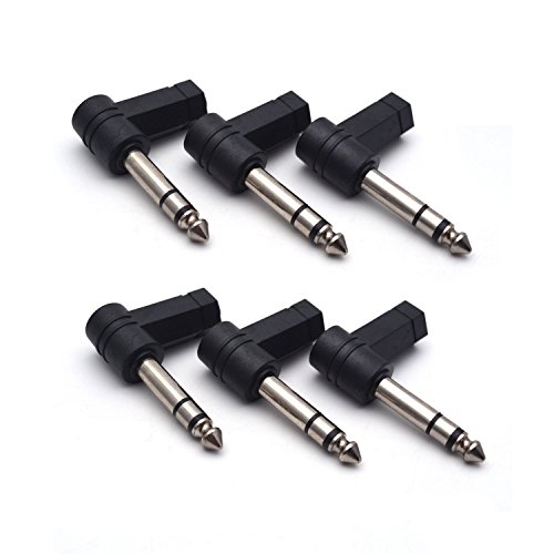 Antrader Right Angle Audio Adapters 3.5mm Stereo Female Jack to 1/4