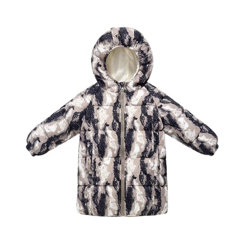 Boys Girls Hooded Puffer Camouflage Jacket Winter Zip Up Warm Soft Plus Heavyweight Coats Outdoor Padded Down Outerwear3