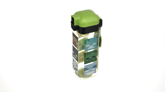 Bouteille Réutilisable STOR 550 Ml – Minecraft, Sans BPA, Bouton Anti-fuite, Pour Enfants 3+