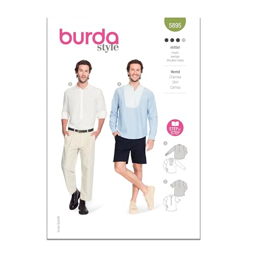 Burda Style X05895BURDA Men's Top Sewing Pattern Packet, Design Code
