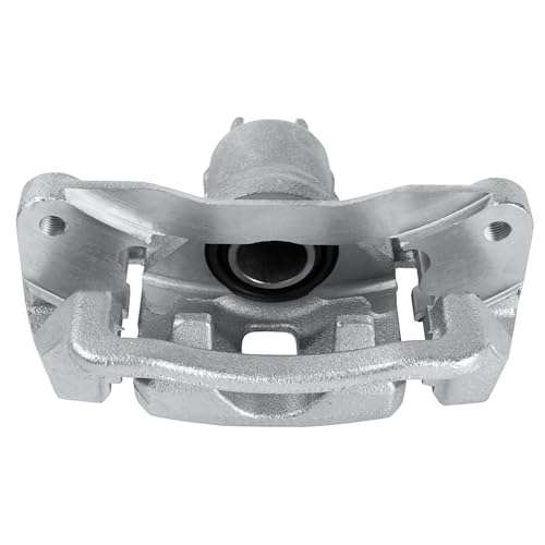 Image of Detroit Axle - Rear Right Brake Caliper for 2002 2003 Subaru Impreza [RS, WRX; Casting No. 3818], Passenger Side Disc Brake Caliper with Bracket Replacement