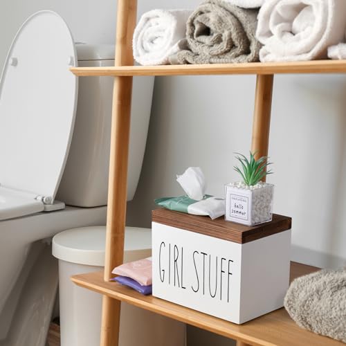 DRASTAR-Tampon-Holder-for-Bathroom-Feminine-Product-Organizer-Pad-Organize-Case-with-hinged-lid-Shark-Week-Tampon-Storage-Lady-Stuff-Box-for-Bathroom-Accessories DRASTAR Tampon Holder for Bathroom Feminine Product Organizer Pad Organize Case with hinged lid Shark Week Tampon Storage Lady Stuff Box for Bathroom Accessories