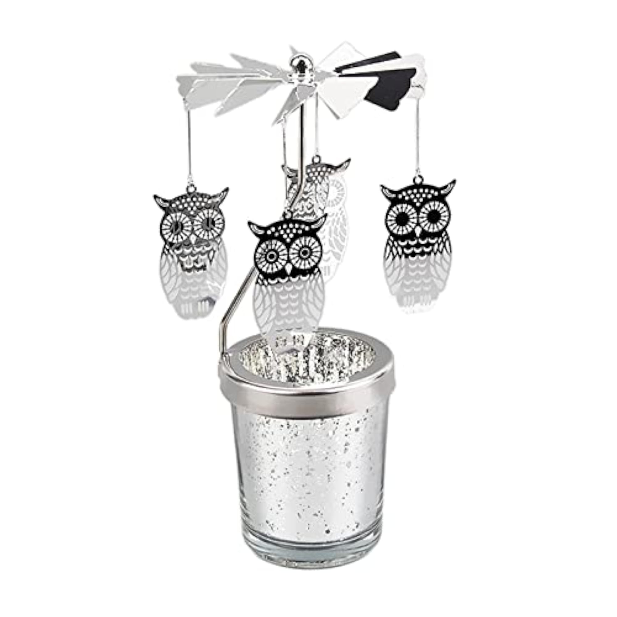 Spinning Tea Light Candle Holder Rotating Candlestick