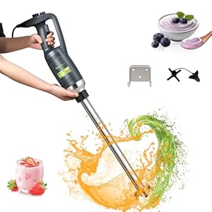 Commercial Immersion Blender Hand held Blenders Heavy Duty Variable Speed Mixer 4000-16000RPM with 20-Inch Removable Shaft 50-Gallon Capacity 500W Multifunction Pro Electric Stick Emulsifier Blender for Restaurant Use&Soap Making