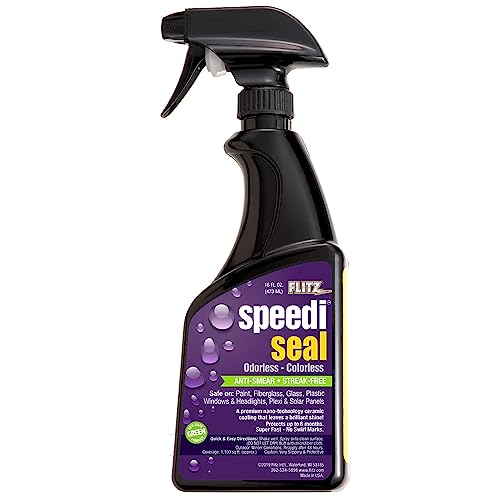 Flitz Speedi Seal - 16oz Bottle of USA-Made Ceramic Coating for Cars to Polish & Protect for Up to 6 Months - Works on Paint, Fiberglass, & More - Streak-Free Ceramic Spray Sealant (1 Pack)