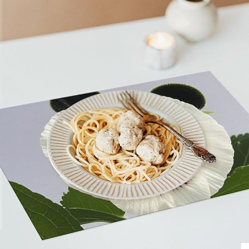 6 sets de table PVC panda antidérapants et lavables pour repas - 8