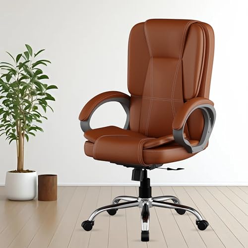 Image of FUGO FG13 Ergonomic Office Chair | Adjustable Height Swivel Chair with 360 Rotation | Comfortable Seating for Home Office & Study | Computer Desk Chair with 3-Year Warranty (Tan)