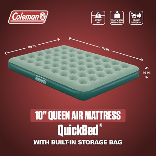 Image of Coleman 10 inch Quickbed Queen Air Mattress | for Indoor and Outdoor Use
