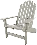 Original Pawleys Island Gray DuraWood Essentials Adirondack Chair – Eco-Friendly Recycled Material, Stainless Steel Hardware, Smooth Fit N Finish, Handcrafted in The Carolinas