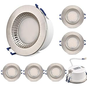 KYOTECH LED Spot encastré Extra plat 6W 500LM Spots de Plafond Blanc Chaud 3000K étanchéité IP65 Plafonnier Encastré,Eclairage led encastrer salle de bain Couloir lot de 6