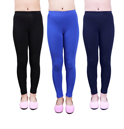 IRELIA Girls Leggings 3 Pack Modal Solid Size 4-16 Spring/Fall Print