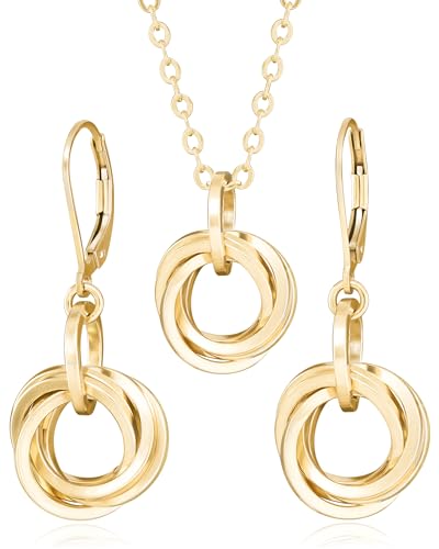 Tahmi Elegant 14K Yellow Gold-Filled Love Knot Jewelry Gift Set |...
