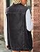 Zontroldy Denim Jean Vest for Women Sleeveless Oversized Button Down Denim Jean Vest Waistcoat Shacket Jacket(0975-BlackGray-M)