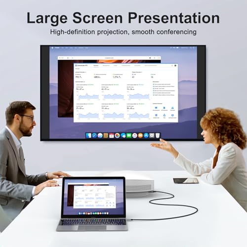 Image of Tobfit USB C to DisplayPort Cable (4K@60Hz, 2K@165Hz), Premium High-Speed Thunderbolt 3 /4 to DP Cable - Compatible with iPhone 15 Pro Max, MacBook, iPad, Samsung Galaxy & More