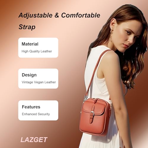 Leather Crossbody Bags for Women,Cross body Bag For Woman, Anti-Theft Vintage Built in Wallet4