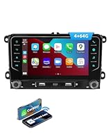 ESSGOO 4+64G Autoradio mit Wireless Carplay und Android Auto Für VW Golf 5 6 Plus Touran Tiguan EOS Passat Polo, 7 Zoll Auto Radio Display mit Bluetooth, Voice Control, Mirror Link, FM, SWC