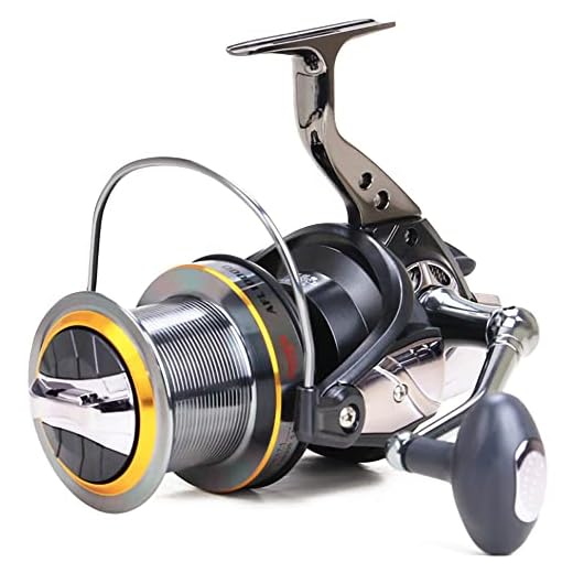 Fishdrops Surf Spinning Reel, Size 10000 12000 Saltwater Fishing Reels, Full Metal Frame 22 LBs Max Drag, 10+1 Stainless BB Ultra Smooth Powerful, High Capacity Long Casting Spinning Reels