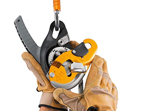 PETZL, I\'D Evac Descender Black, Self-braking descender with anti-panic function for lowering from an anchor