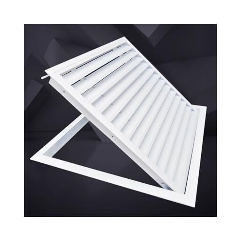 Rejilla de ventilación de aluminio con colador extraíble, puerta de ventilación con lamas para mejorar el flujo de aire en casas, áticos y paredes exteriores