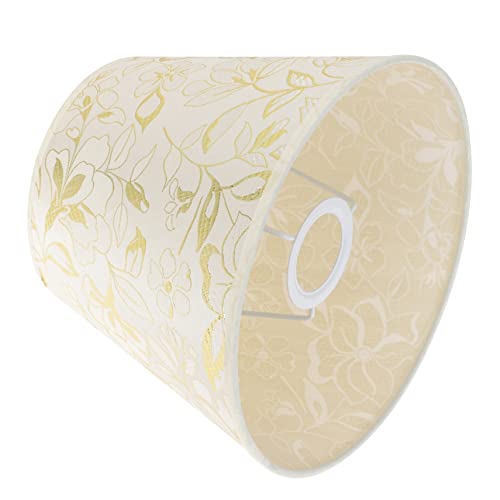 HOMSFOU Vintage Lampenschirm Trommel 22cm Leinen Stoff Lampenabdeckung Tischlampe Wohnzimmer Schlafzimmer Beleuchtung Zubehör