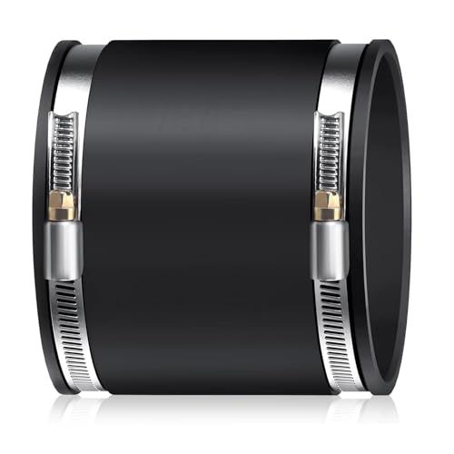 Manicotto in Gomma 100 mm Manicotto Flessibile in Gomma avec Deux Pinces en Acier Inoxydable per il Collegamento di Ventilatori a Tubo