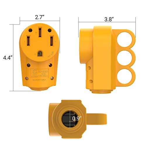 Mictuning 125 250V 50Amp Heavy Duty Rv Female Replacement Receptacle Plug With Ergonomic Handle #TOP5