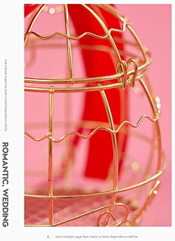 Gold Vintage Retro Bird Cage Candy Boxes Baby Shower Favor Gift Box Mini Metal for Guests Party Birthday Souvenir Material (2,10PCS)