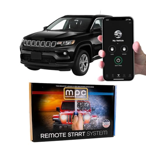MPC Remote Start Kit with Smartphone Control Compatible with Jeep Compass 2019-2025 || SEMI Plug N Play || Smartphone or Factory Key Fob Activated || Premier USA Tech Support