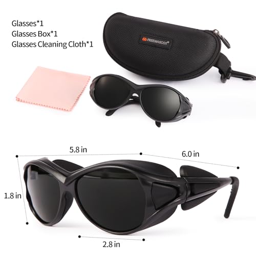 FREEMASCOT Red Light Therapy Glasses, 200-2000nm IPL Safety Glasses for Laser Hair Removal, Tanning and Red Light Therapy Eye Protection - Image 4
