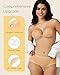 Niidor Adhesive Bra Strapless Sticky Invisible Push up Silicone Bra for Backless Dress with Nipple Covers Creme