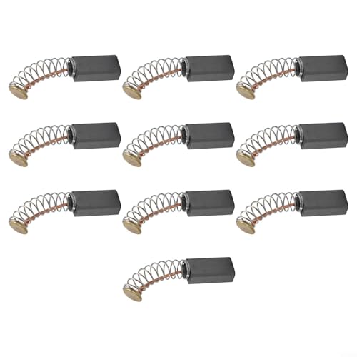 Juego de 10 escobillas de carbón para motor eléctrico, piezas de repuesto de 12 mm x 6 x 4 mm para herramientas eléctricas de mantenimiento y reparación de motores
