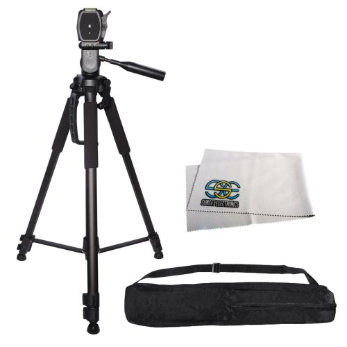 Professional PRO 70″ Tripod 3-Way Panhead Tilt Motion with Two Built in Bubble Leveling with Deluxe Carrying Case for Canon Digital SLR Cameras