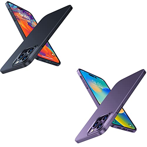 TORRAS Black & Purple Slim fit iPhone 14 Pro Max Case