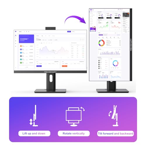 Image of Desktop Computer All-in-one PC N100 (Up to 3.40Ghz) 23.8-inch FHD Display All-in-one Desktop Computer 8GB RAM 512GB ROM SSD,Dual-band WiFi Bluetooth Webcam Mouse and KB Liftable & Rotatable Screen