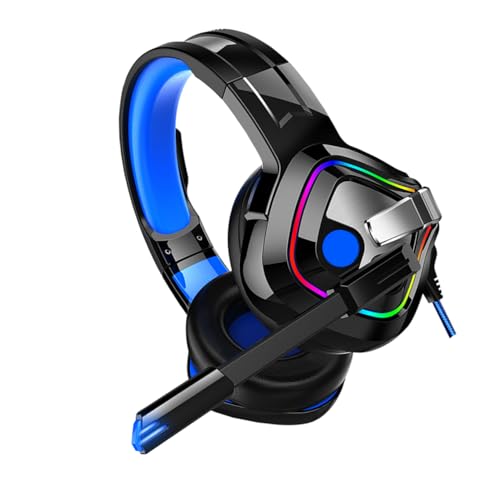 OHPHCALL Casque de jeu filaire - Casque de jeu filaire - Casque de jeu - Bleu