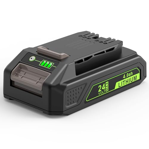 LabTEC GW2430 Battery 24V 2000mAh Replacement for Greenworks 24V(NOT for 48V) Battery 29842 29852 29322 29862 2938202 26111700 CAM803 Cordless Power Tool with Indicator light