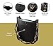 Pinafore Vegan Leather Crossbody Fashion Shoulder Bag | Soft, Magnetic Closure Handbag Purse for Women with Adjustable & Removable Guitar Strap, Black