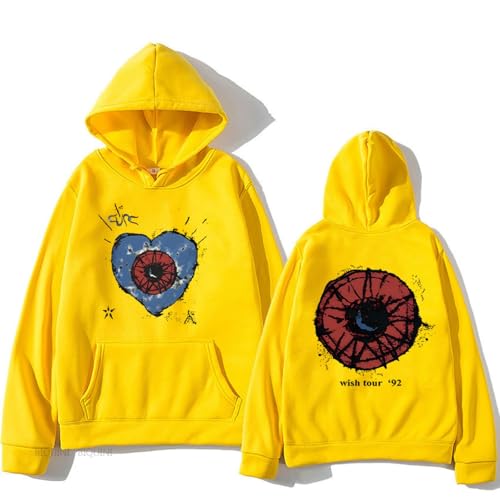 CUTTE Sudadera The Cure Friday I'm in Love Oficial | Merchandise Licenciado | Sudadera con Capucha para Hombre (Amarillo,3XL)