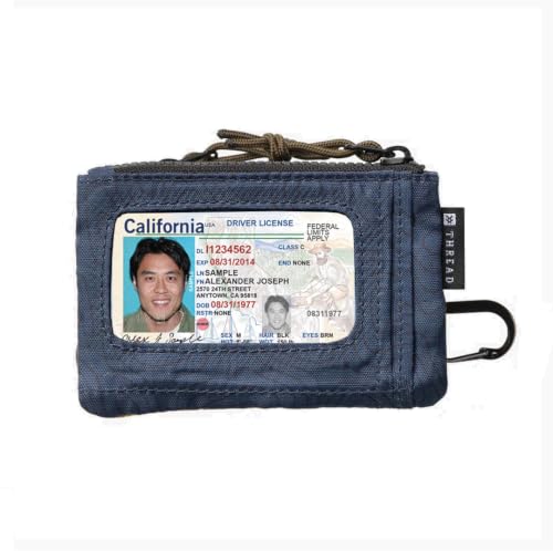 Image of Thread Wallets Pouch Wallet - Compact Zip Wallet with Clear ID Window, Coin & Card Pockets, and Key Stash - Lightweight Rip-Stop Travel Wallet for Men & Women (Topo)