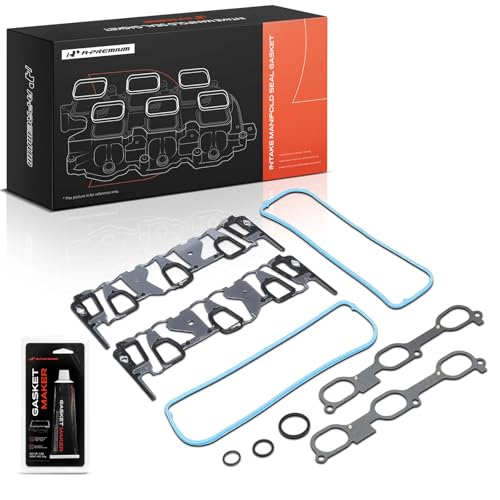 A-Premium Lower and Upper Engine Intake Manifold Gasket Set Compatible with Chevy Malibu, Impala, Lumina APV, Monte Carlo, Venture & Buick Century, Rendezvous & Olds Cutlass, Silhouette & Pontiac