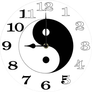 Amazon.com: Ygzyahpwe Yin Yang Wall Clock, Yin Yang Tai Chi Pattern ...