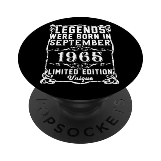 Cumpleaños Septiembre 1965 Edición Limitada Regalo Vintage PopSockets PopGrip Intercambiable