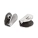 Aexit 8mm-10mm Thickness Fall Protection Half Round Shaped Glass Clip Clamp Silver Safety Clips Tone 2pcs