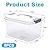 SIBAO Stackable Plastic Storage Bins with Lids and Handle,8 Packs 5.5 Quart Clear Buckle-Up Storage Box , Organizer Bins for Classroom,Home,Pantry, Office