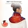 Comfytemp Microwave Heating Pad for Neck, Shoulders, 2.42LB Weighted Microwavable Neck Warmer for Pain Relief, Wearables Adjustable Heated Neck Wrap, Wheat Bags with Moist Heat Therapy, Recovery Gifts
