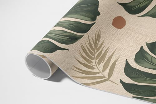 Tapis en vinyle pour cuisine salon et chambre au motif monstera exotique - 6