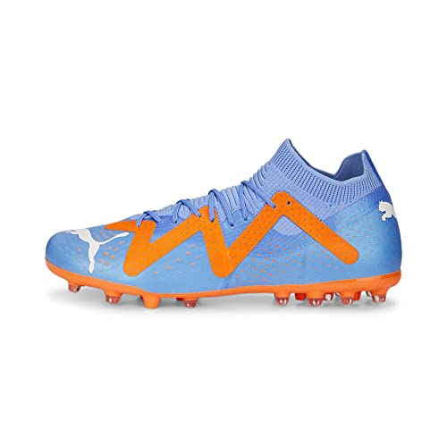 PUMA Unisex Adults' Sport Shoes FUTURE MATCH MG Soccer Shoes, BLUE GLIMMER-PUMA WHITE-ULTRA ORANGE, 40