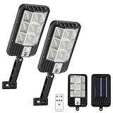 Solar Lights for Outside,Motion Sensor Security Light with Switch,6000 lumens Remote Control Flood Light, 3 Modes,IP67 Waterproof (2pcs)