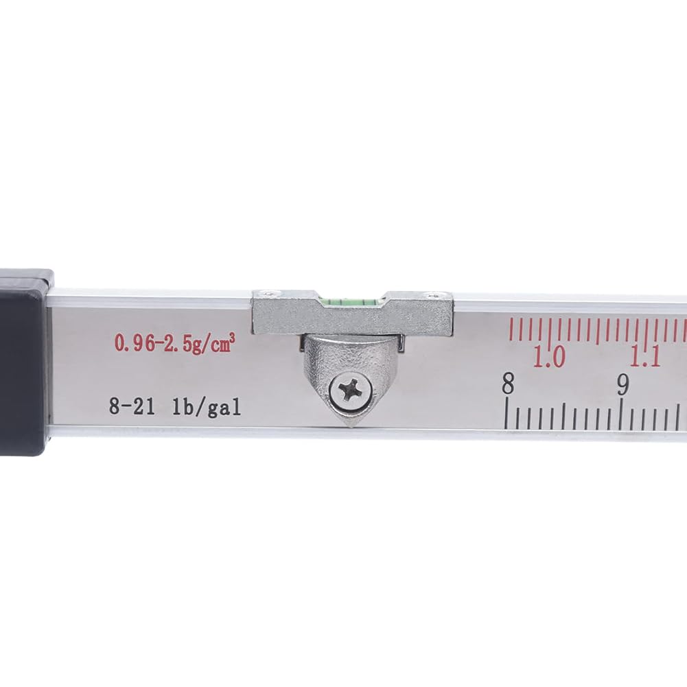 Hidrómetro para densidad de lodo, 0,96-2,5 g/cm³, densímetro líquido, equilibrio de lodo de laboratorio, precisión 0,01 g/cm³ y 0,01 kg/gal
